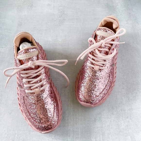 Giuseppe Zanotti Shoes - Guiseppe Zanotti Glitter Sneaker Babydoll Pink